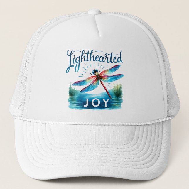 Gorra De Camionero Alegría iluminada - Dragonfly artístico (Anverso)