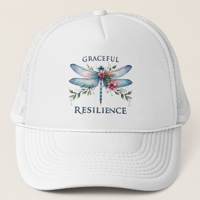 Gorra De Camionero Alegría iluminada - Dragonfly artístico (Anverso)
