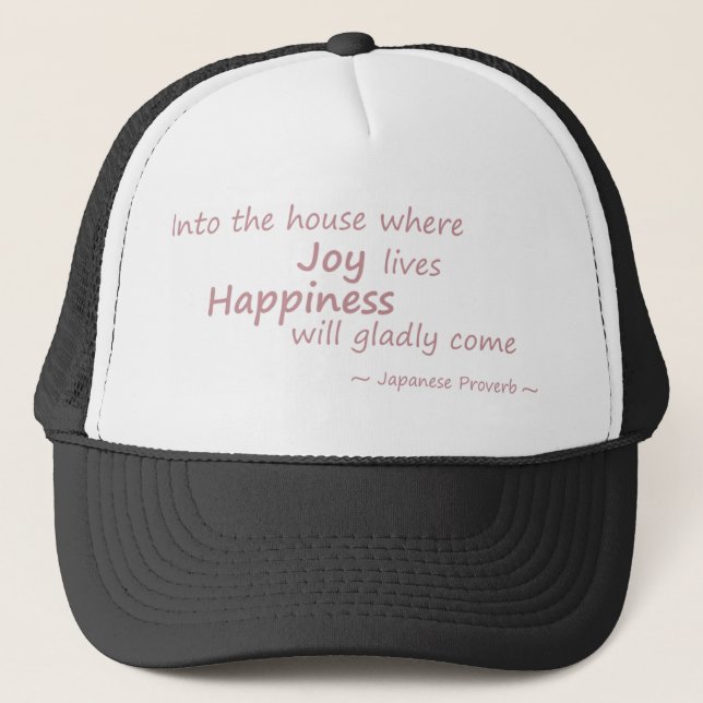 Gorra De Camionero Alegría, rosa felicidad (Anverso)