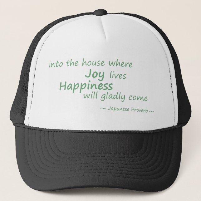 Gorra De Camionero Alegría, verde felicidad (Anverso)