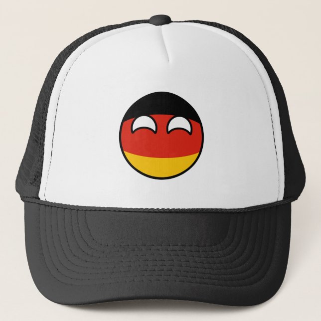 Gorra De Camionero Alemania Geeky que tiende divertida Countryball (Anverso)