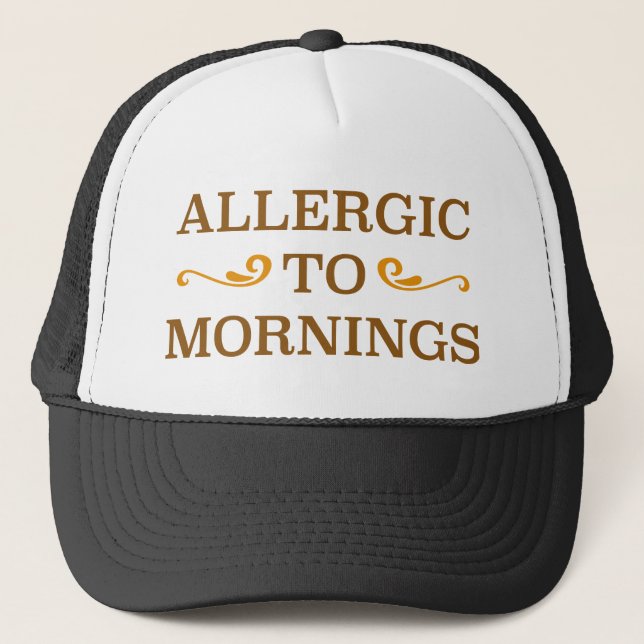 Gorra De Camionero Alérgico a las mañanas (Anverso)