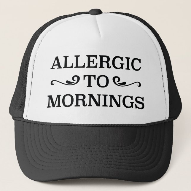 Gorra De Camionero Alérgico a las mañanas (Anverso)