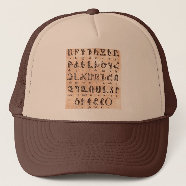 Gorra De Camionero Alfabeto armenio (Anverso)