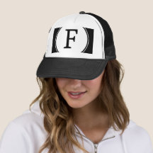 Alfabeto de moda F Malla-Gorra Monograma Conjunto 