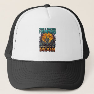 Gorra De Camionero Algo que asusta a la luna Halloween Zombie Mano Tu