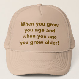 Gorra De Camionero Algo que pensar sobre envejecer divertido