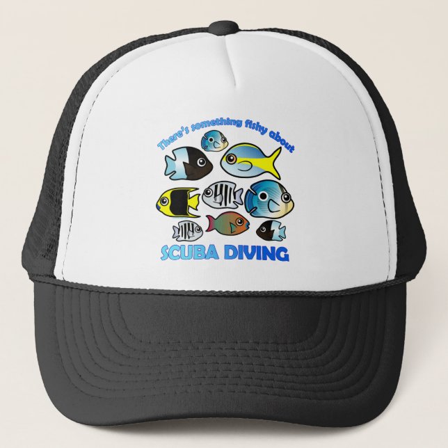 Gorra De Camionero Algo sospechoso sobre Scuba (Anverso)
