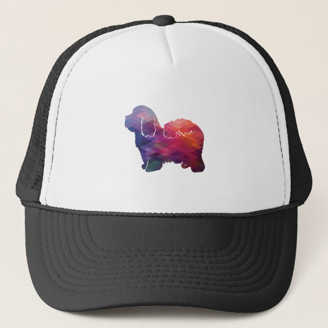 Gorra De Camionero Algodón de Tulear Raza de Perro Geo Silhouette Pur (Anverso)