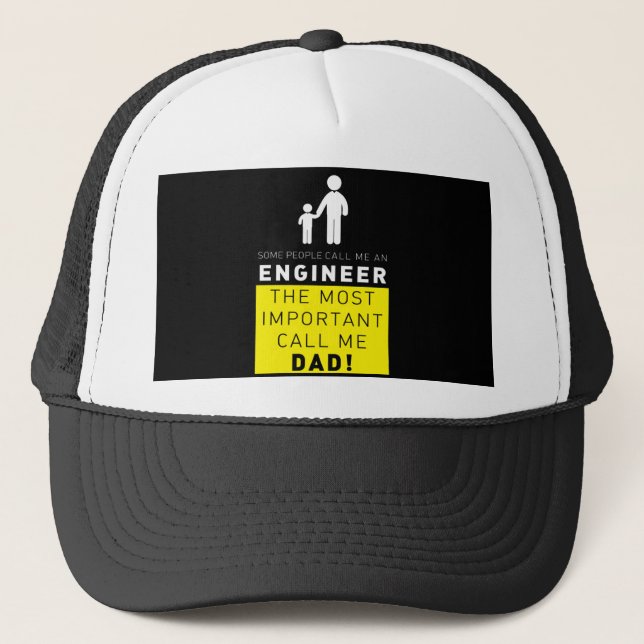 Gorra De Camionero algunas personas me llaman ingeniero lo más import (Anverso)