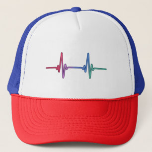 Gorra De Camionero Aliado de Orgullo Arcoíris LGBTQ Latido de Corazón