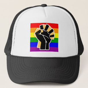 Gorra De Camionero Aliado negro LGBTQ