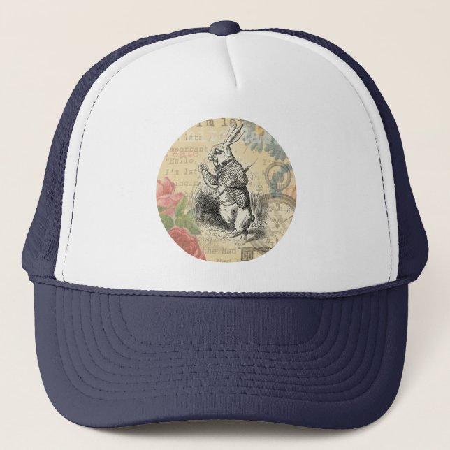 Gorra De Camionero Alicia de conejo blanco en arte de maravillas (Anverso)