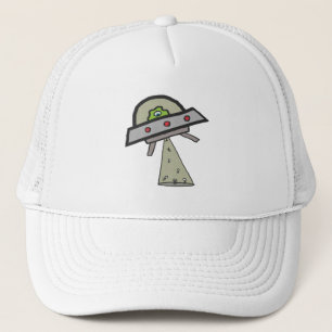Gorra De Camionero Alien Abducción OVNI Flying Saucer