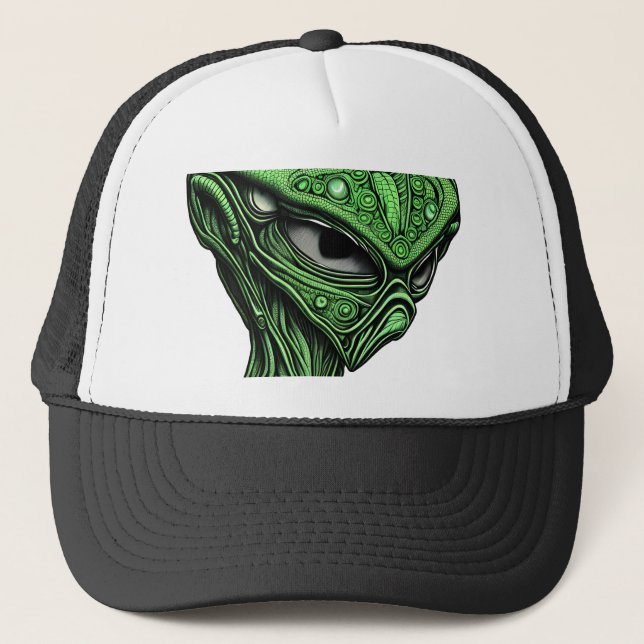 Gorra De Camionero Alien abstrato espeluznante (Anverso)