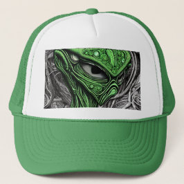 Gorra De Camionero Alien abstrato espeluznante