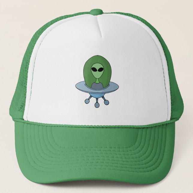 Gorra De Camionero Alien en su pequeña nave espacial (Anverso)