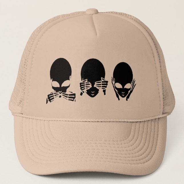 Gorra De Camionero Alien, Say No Evil, agrega texto (Anverso)