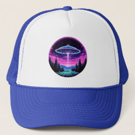 Gorra De Camionero Alien Spaceship Retro Futurista