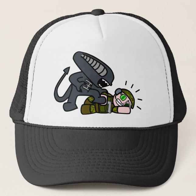 Gorra De Camionero Alien vs Soldado 2 (Anverso)