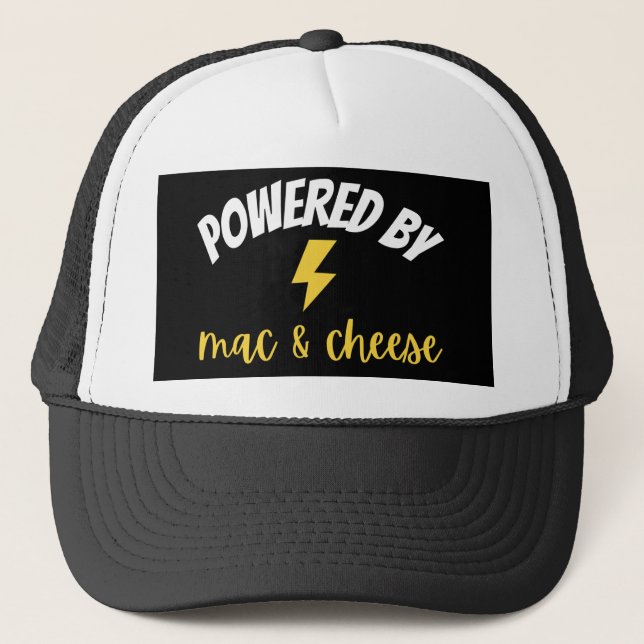 Gorra De Camionero Alimentado por Mac y Queso (Anverso)