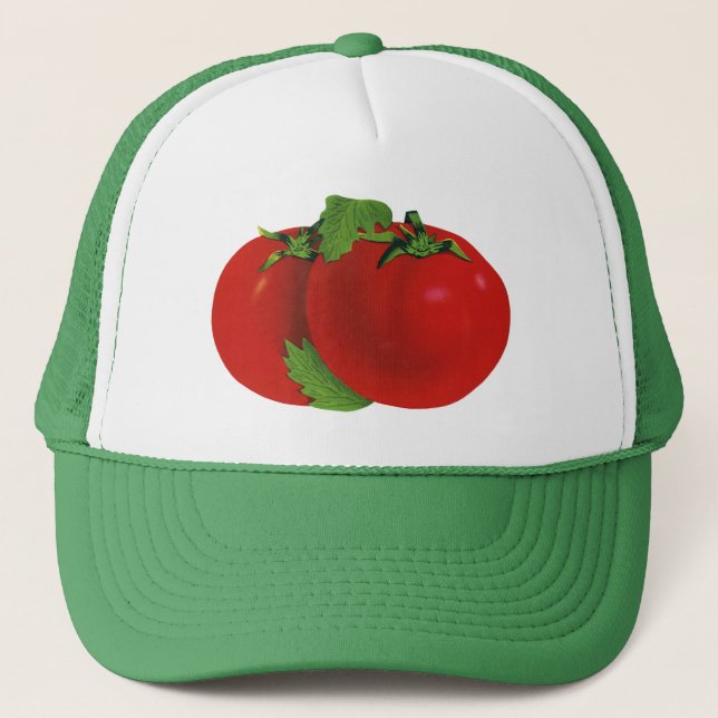 Gorra De Camionero Alimentos de cosecha, tomate eritreo orgánico de m (Anverso)