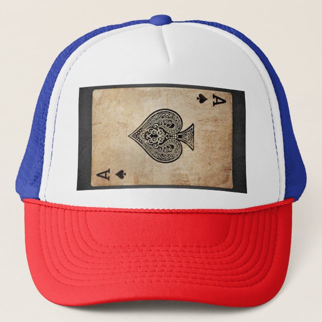 Gorra De Camionero Almohada de la carta As de picas (Anverso)