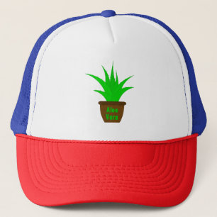 Gorra De Camionero Aloe Vera con una etiqueta