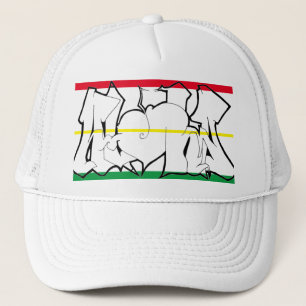 Gorra De Camionero Aloha 24 Rasta Trucker Hat White