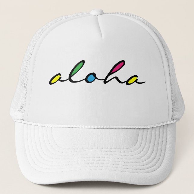 Gorra De Camionero AlOHA colorido (Anverso)