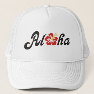 Gorra De Camionero Aloha Hibiscus - diseño de Hawaii plano + tus idea