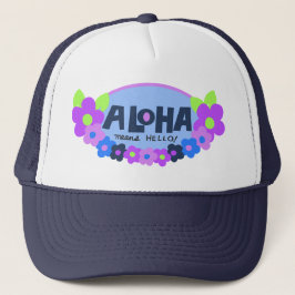Gorra De Camionero Aloha significa Hola Floral hawaiana