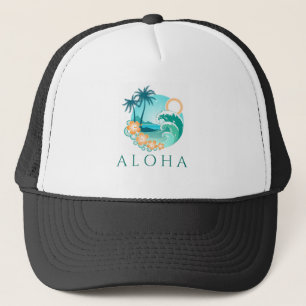 Gorra De Camionero Aloha Tropical