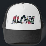 Gorra De Camionero Aloha Vintage Hawaiian Print.png<br><div class="desc">Aloha en una huella hawaiana antigua. Perfecto para Hawái y más allá.</div>