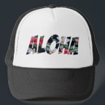 Gorra De Camionero Aloha Vintage Hawaiian Print.png<br><div class="desc">Aloha en una huella hawaiana antigua. Perfecto para Hawái y más allá.</div>