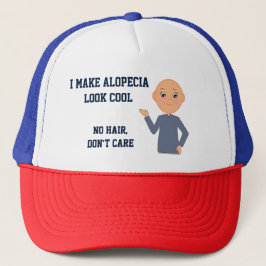 Gorra De Camionero Alopecia Conciencia, sin pelo, no importa