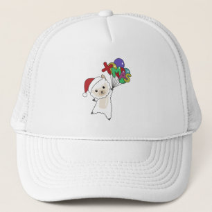 Gorra De Camionero Alpaca Merry Christmas Winter Animals Alpacas