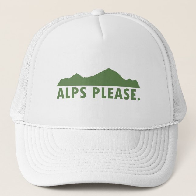 Gorra De Camionero Alpes Por Favor (Anverso)