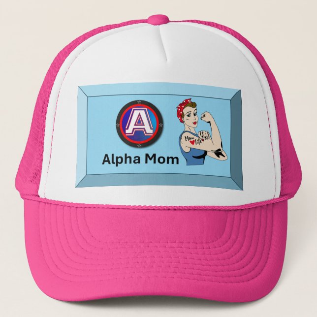 Gorra De Camionero Alpha Mom (Anverso)