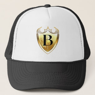 Gorra De Camionero Alpha Monograma B Letra artística estilo cotidiano