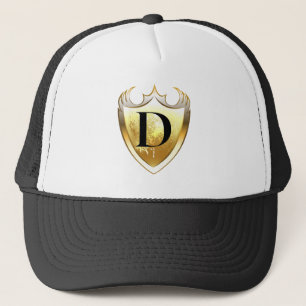 Gorra De Camionero Alpha Monograma D Letra artística estilo cotidiano