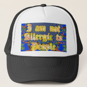 Gorra De Camionero Alquimia de Acacia: No soy alérgico a la gente Art