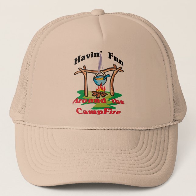 Gorra De Camionero Alrededor de la hoguera (Anverso)
