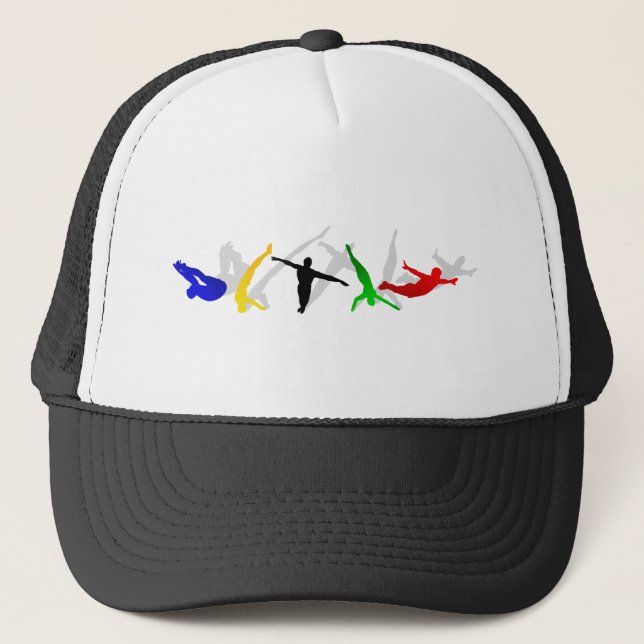 Gorra De Camionero Alto deporte de la plataforma del trampolín del (Anverso)
