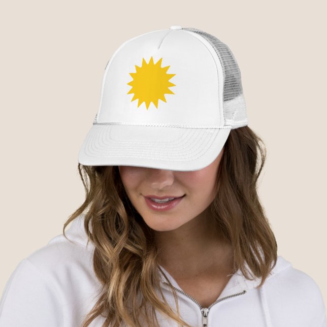 Gorra De Camionero Alucinante Sol Amarillo Brillante Sunny Side Up (In situ)