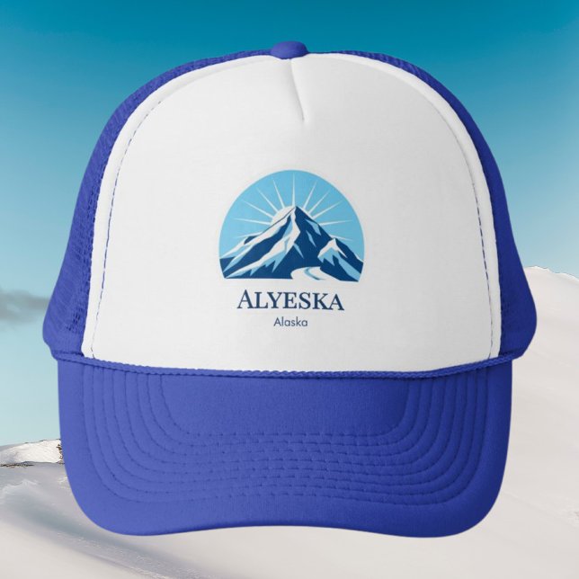 Gorra De Camionero Alyeska Alaska ski resort vacation Hat (Subido por el creador)