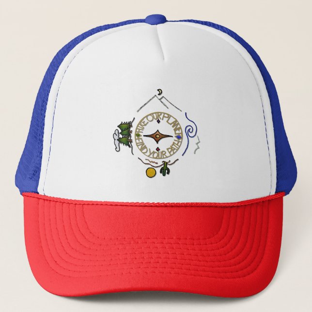 Gorra De Camionero Alza la brújula Soul de nuestro excursionista (Anverso)