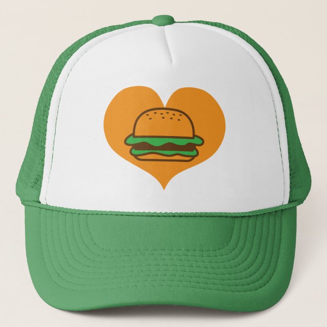 Gorra De Camionero Amante de la hamburguesa (Anverso)