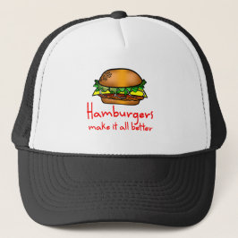 Gorra De Camionero Amante de la hamburguesa