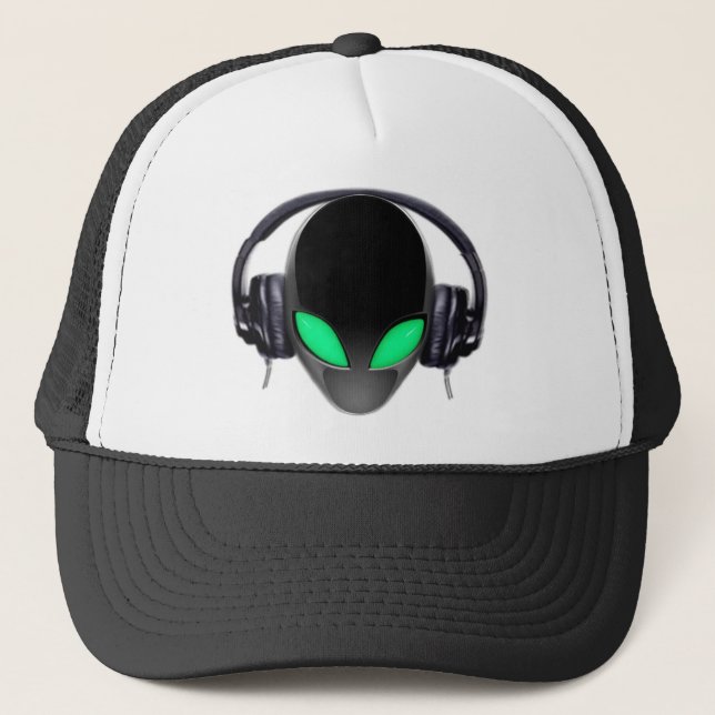 Gorra De Camionero Amante de la música extranjero DJ - cetáceo liso (Anverso)
